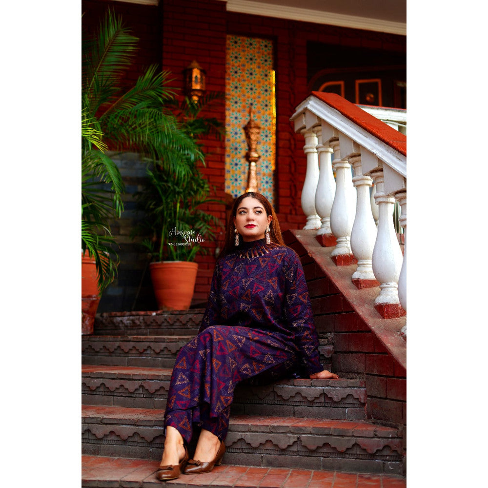 Magenta Petals - Trouser &amp; Shirt