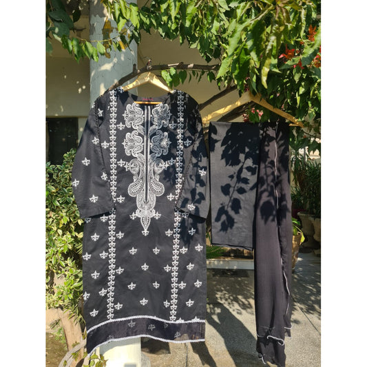 Monochrome Embroidered