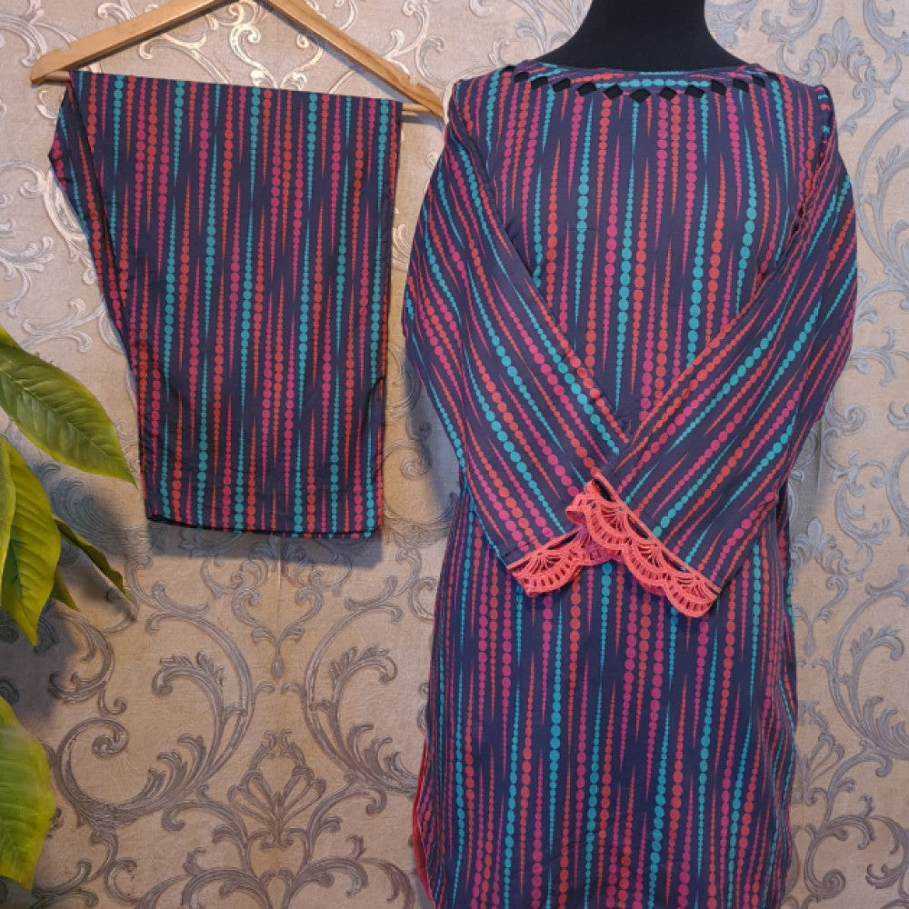 Multi Chunri Print- 2 Piece Lawn Suit