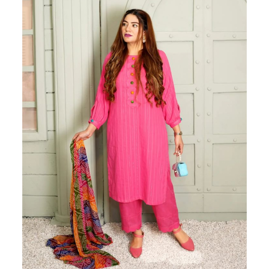 Solid Pink-2 Piece Set