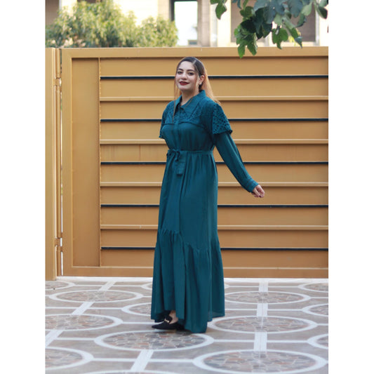 Solid Teal - Long Maxi Dress