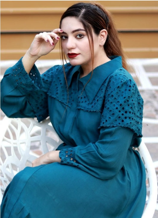 Solid Teal - Long Maxi Dress